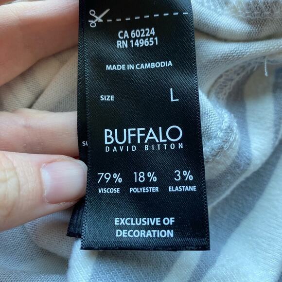 Buffalo David Bitton Women's L Zebra Stripe Soft Sweater Comfy Lounge Animal - Picture 5 of 7